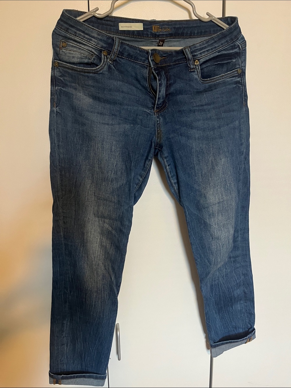 Kut from the Kloth Women's Boyfriend Jeans - Dark Blue Wash
